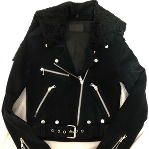 SPRWMN LA leather cropped leather biker jacket S